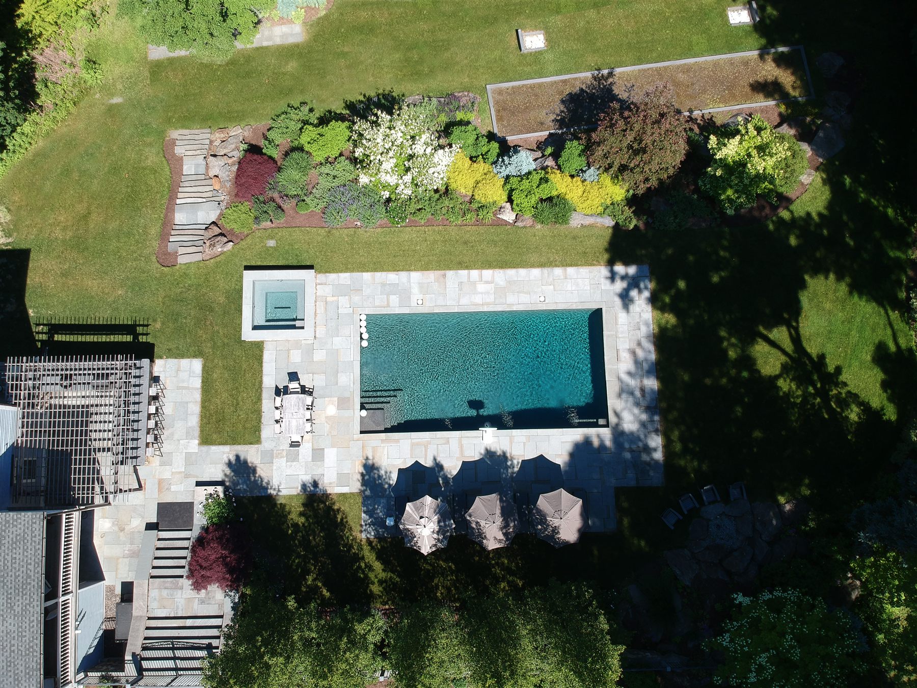 Portfolio Aerial view of a designed property